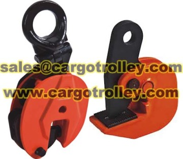 Plate and beam lifting clamps parameters