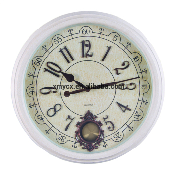 White round home clock world time wall clock