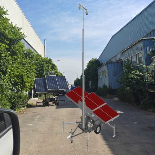 Wifi Cctv Camera Portable 9 meter mobile trailer solar solar cctv camera Supplier