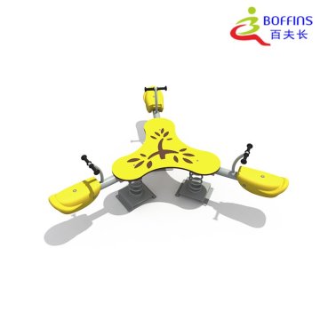 Gangorra de mola com três assentos para experiência de jogo aprimorada