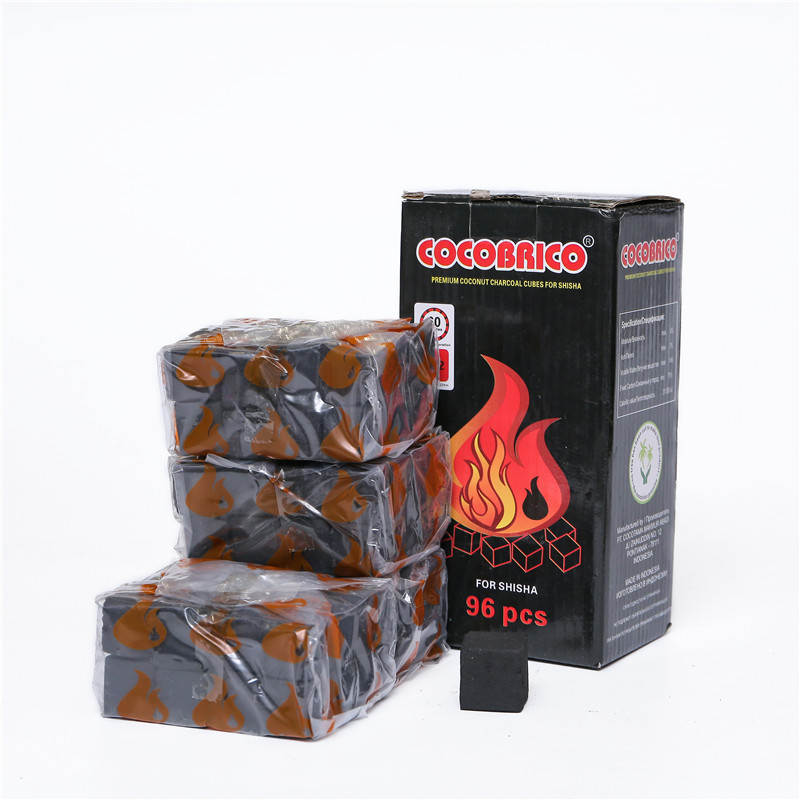 96 Pcs Charcaol Quick Light Burn Hookah Shisha Charcoals Coal Touch Silver Chicha Narguile Natural For Pipes