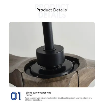 High Wind Solid Wood Ceiling Lights with Fan - LED Ceiling Fan Light with Fan and Light for Ceiling