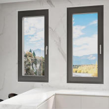 Aluminum hurricane impact energy efficient casement windows