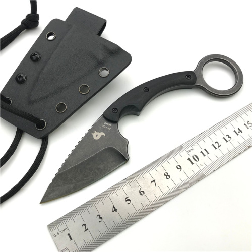 Fox Karambit Messer, feste Klinge mit Scheide