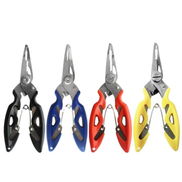 Stainless Steel Multifunction Fishing Pliers with Lanyard - Cutter, Hook Remover, and Tongs