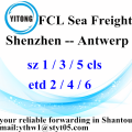 Shenzhen agente global do frete do oceano a Antuérpia