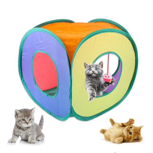 Tente de tunnel de chat cube pliable à carré outerlead