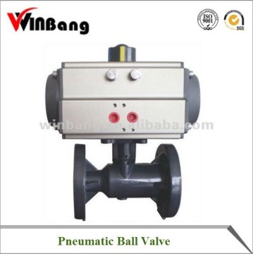 PVC Pneumatic Flange Ball Valve Model:WB-P80