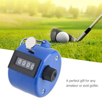 1pcs Mini Portable Handheld Golf Tally Click Counter 4 Digital Chrome Manual Mechanical Counter For Sport Golf Pitch