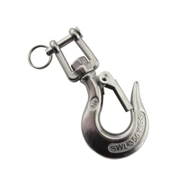 High Polished Surface 304/316 Stainless Steel Swivel Hooks Swivel Jaw Crane Hook
