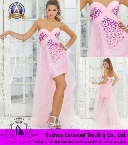 High Quality Pink Sheath Short Mini Prom Cocktail Dresses Beads Sequins Sweetheart 2014 New