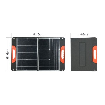 High Efficiency Waterproof 60W Foldable Solar Panel Charger with Type-C and USB Ports