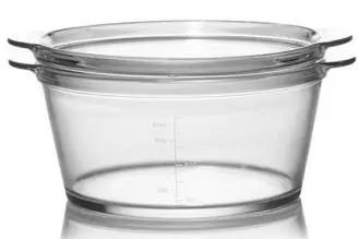 Clear High Borosicilate Pyrex Glass Casserole 800ml , Heat