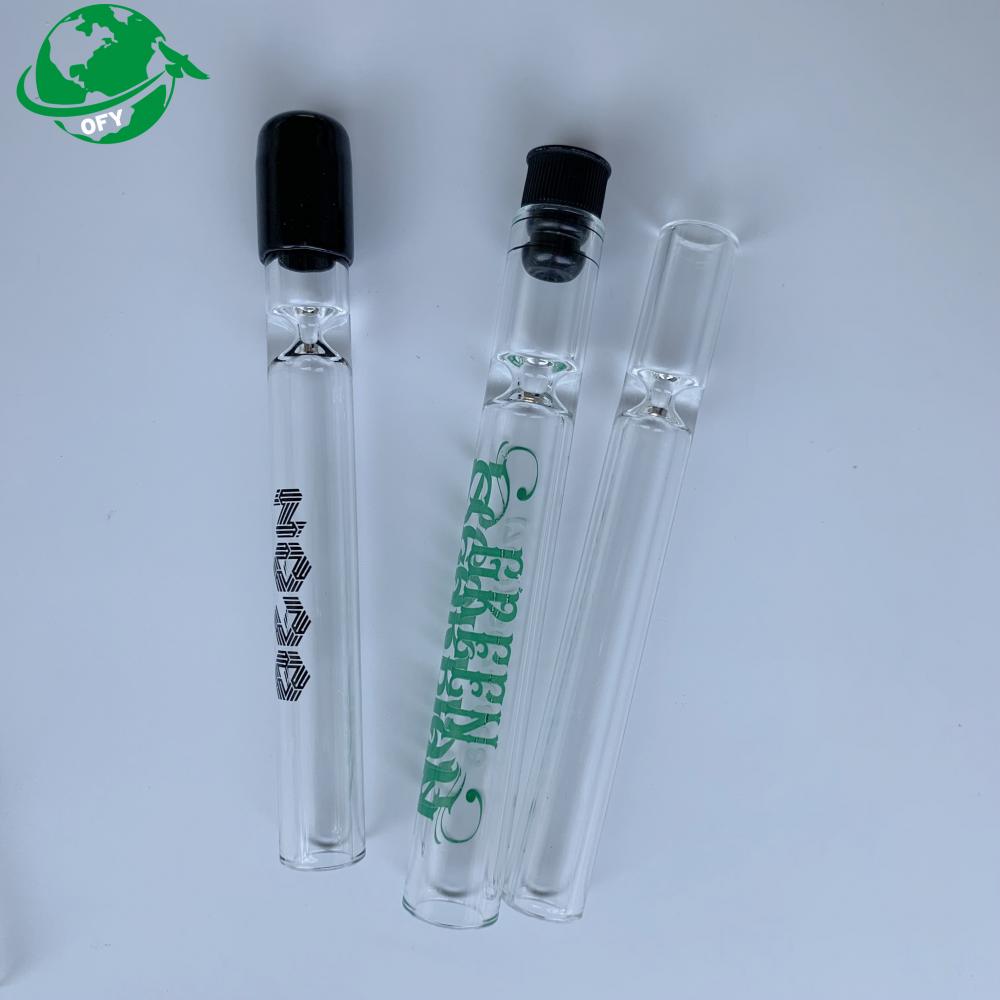 Diâmetro de 12 mm de tubos de chillum baratos com tampas de silício