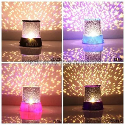 Colorful Romantic Sky Stars Projector Lamp for Kids Bedroom - LED Night Light for Christmas