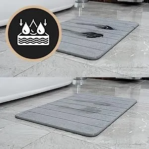 Super September Diatomite Earth Shower Mats - Size: 15.4\"*23.6\
