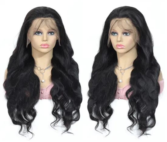 28 30 Inch Wholesale Peruvian Hair Virgin Remy Pre Plucked Transparent Full Lace Wig Body Wave Peruvian Full Lace Human Hair Wig