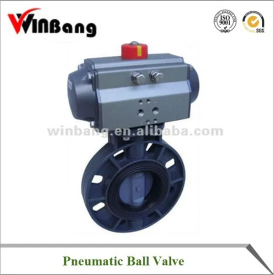 UPVC Pneumatic Anticorrosion Butterfly Valve Model:WB-B400