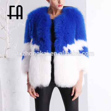 Factory direct wholesale fox fur knitted jacket /fox fur knit jacket