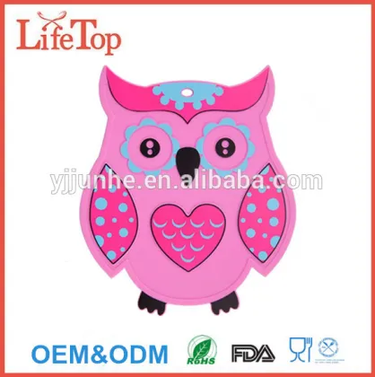 Premium Colorful Owl Shape Silicone Cup Mat,Coffee Mat