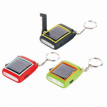 Solar dual power LED flashlight with dynamo