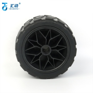 10 Inch Solid Beach Cart with Wide Plastic Caster Wheels, PU Foam & Rubber Tires - Ideal for Outdoor Camping & Adventures