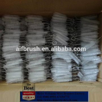 USA Hot Sales White Nylon Bristle twisted wire medical brushes for straw cleaning