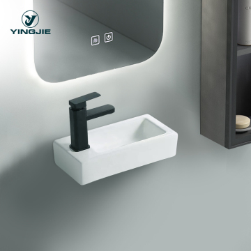 Wall Mounted Ceramic Basin Bathroom Sink - Save Space, Customized Design