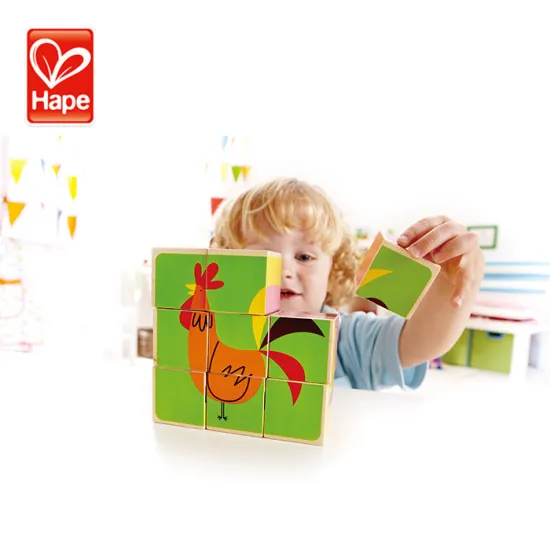 New product wooden square building block toys