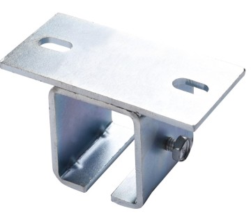 Hanging door track bracket for suspension wheel