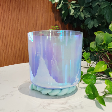 Dreamy Blue-Purple Clear Crystal Singing Bowl