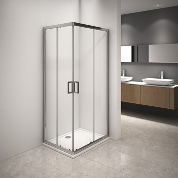 Aluminium Frame Shower Screen with Sliding Door and ABS Material Base