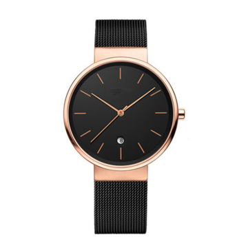 Mesh Stainless Steel Quartz Wristwatch for Men
