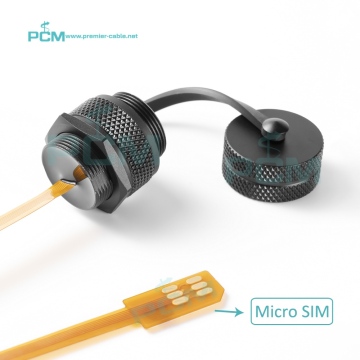 Industrial Outdoor Waterproof Micro SIM Card Slot Extender Panel Mount Cable Housing for WiFi Hotspot Adapter