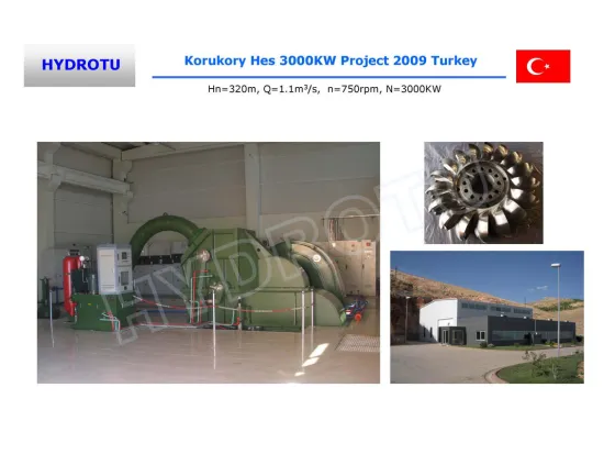 Horizontal Shaft Pelton Hydro Turbine/ Pelton Water Turbine With Generator For High Head Hydropower Project