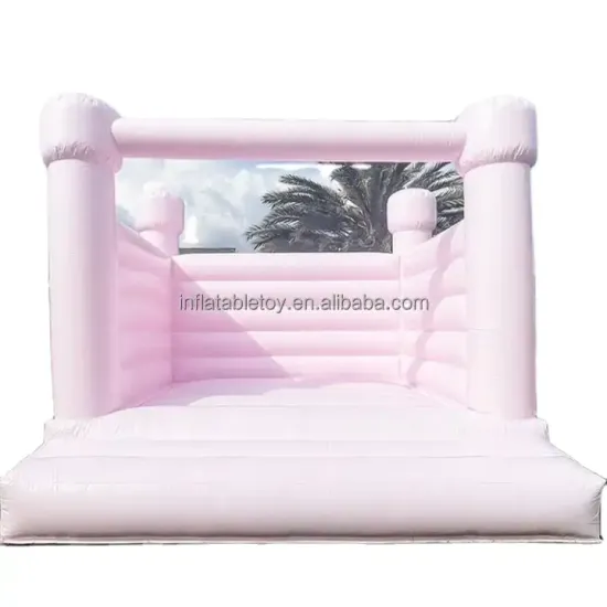 Inflatable Bounce House: 13ft x 13ft Pink Wedding Bouncer for Kids and Adults