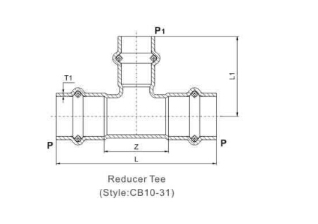 reducer tee p