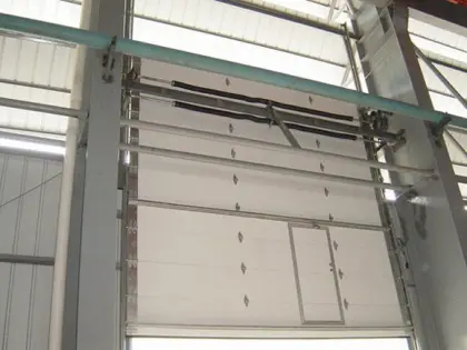 Fire station overhead sectional door