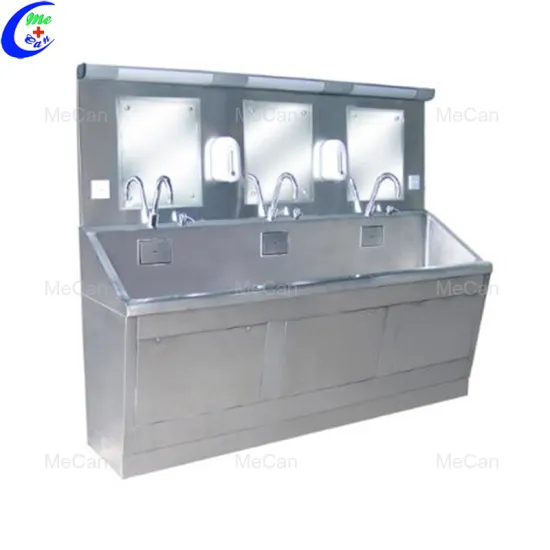 Stainless steel infrared sensor faucet floor-mounted medical sink