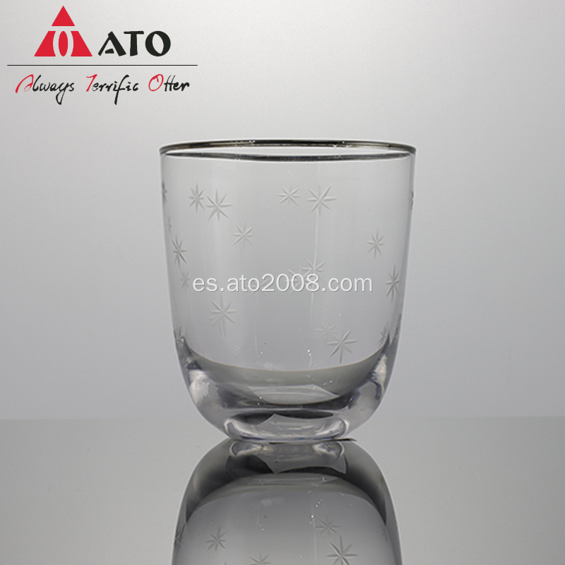 Taza de vidrio de leche creativo de jugo de café con sombra de glaciar