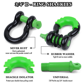 3Inch 9M Tow Strap With Shackle Combo Kit