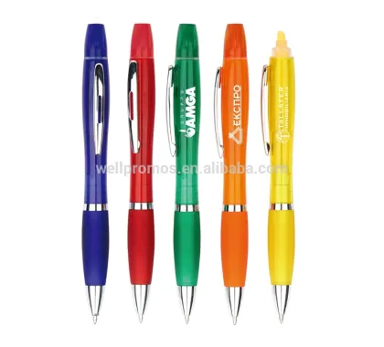 Double side ball pen and highlighter, gemini highlighter pen