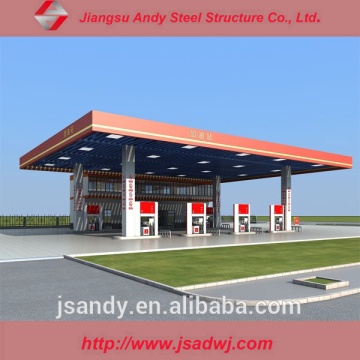 Steel space frame Structure roofing for gas/toll sation