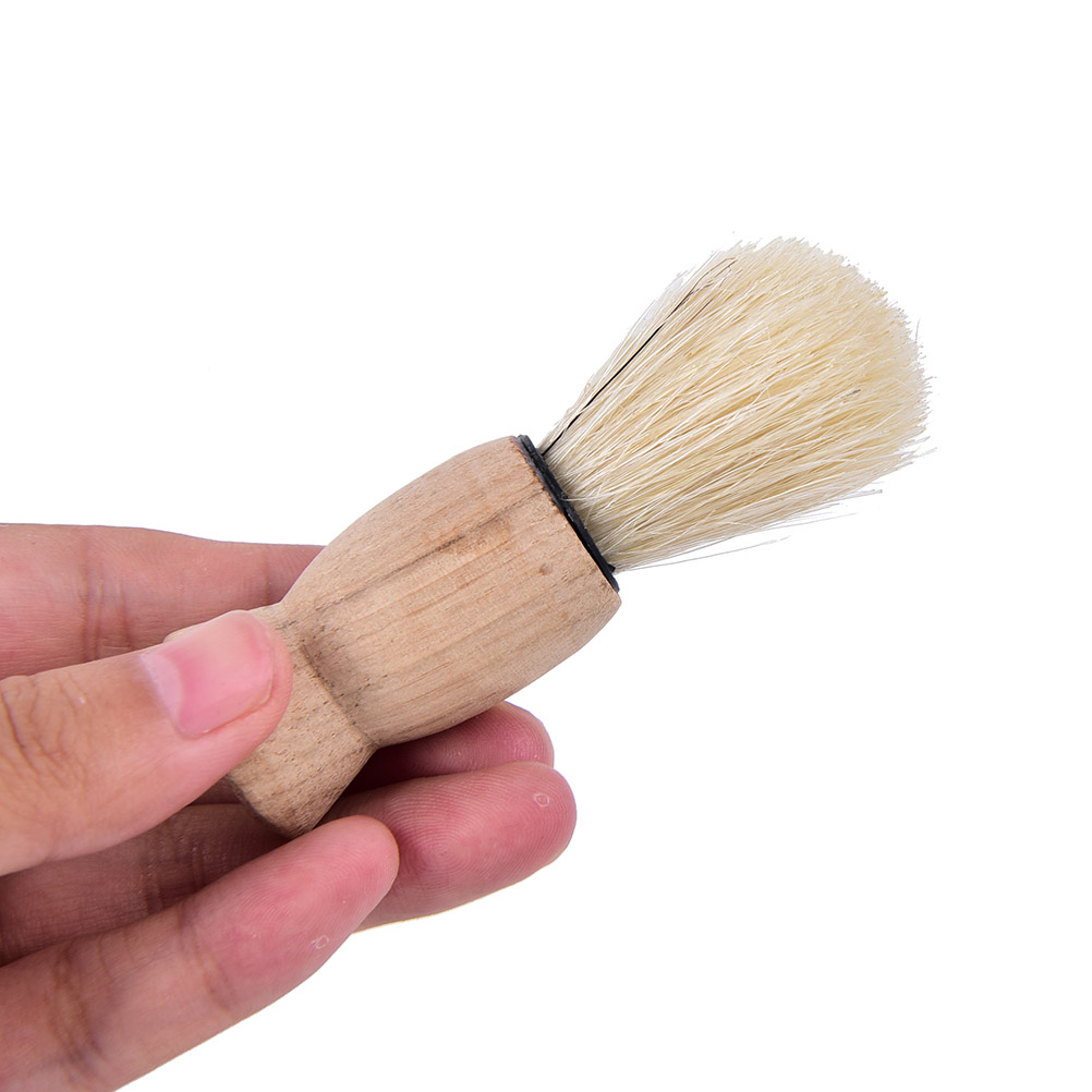 1Pc Shaving Brush Professional Wood Handle Badger Hair Beard Shaving Brush for Men Gift Mustache Barber Tool