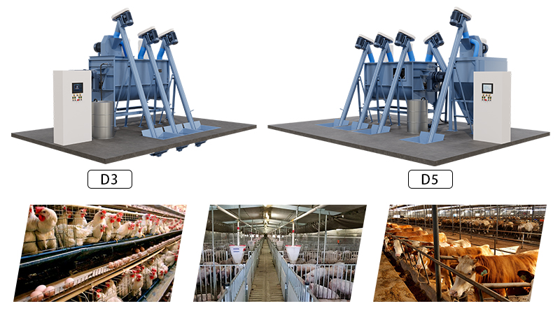 D3 D5 mash feed plant