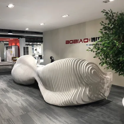 Open-Concept Spacious Office Vibe Reception desk