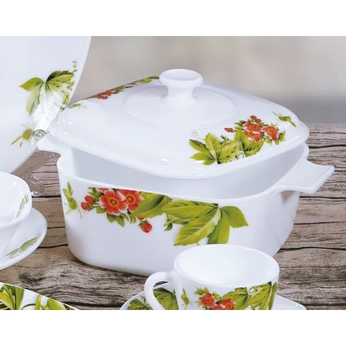 Square Milky Glass Steamer-2.5L