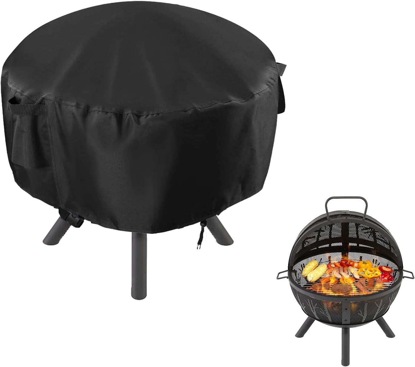 Waterproof Heavy Duty Round Patio Fire Bowl Cover