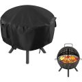 Fire Pit Cover - Waterproof 600D Heavy Duty Round Patio Fire Bowl Cover