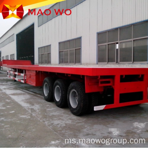 China Treler Pengangkut Kontena 53 Kaki Terbaik Dolly Flatbed Manufacturers